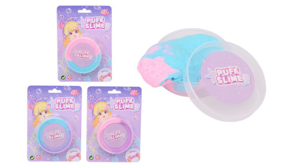 Puffy glitter slijm op blister 24469