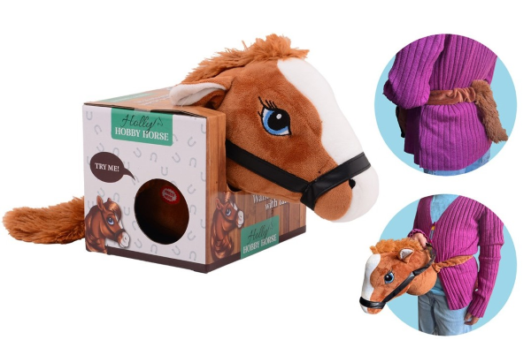 Paardenhoofd bruin met elastiek 22294