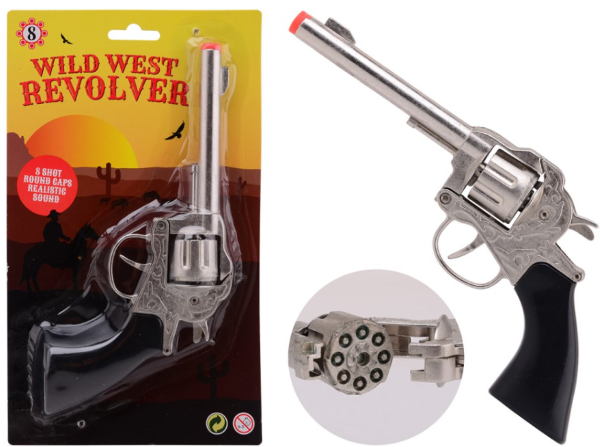 8-schots metalen pistool Wild west 26402