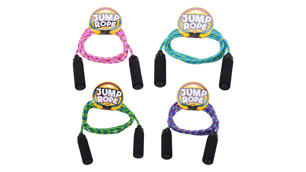Multikleur springtouw 2.20 m. 29261