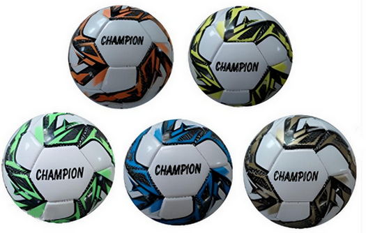 10 kunstlederen voetbal 14cm, opgeblazen