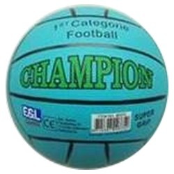 Rubberen voetbal Champion 380gr.L. blauw