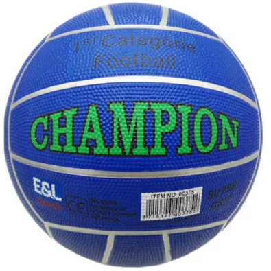 Rubberen voetbal Champion 380gr.D. blauw