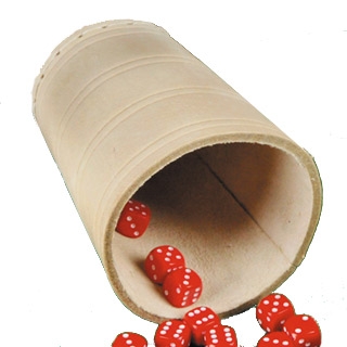 Dobbelbeker tuigleder naturel 300607