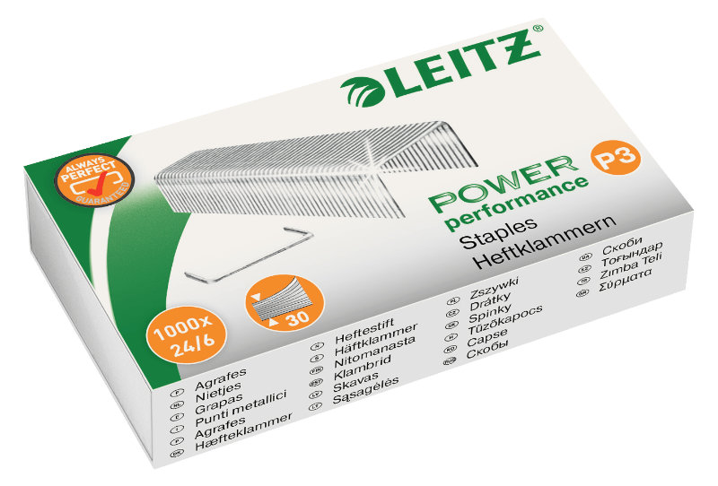 10 x 1.000 Leitz nietjes 24/6 verzinkt