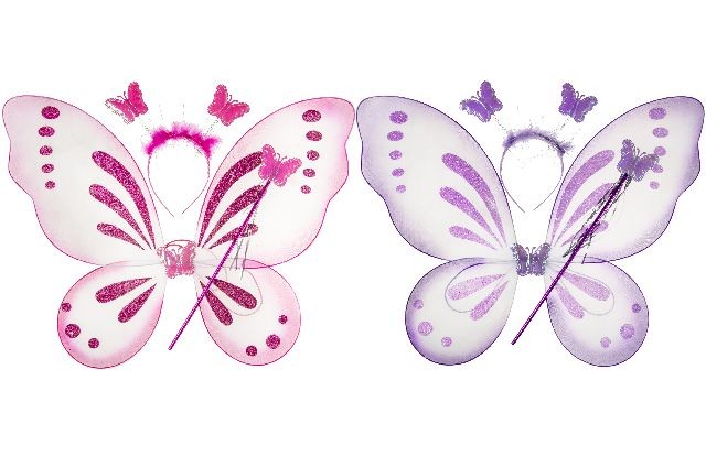 Vleugels, staf & tiara in zak 2 ass.0632