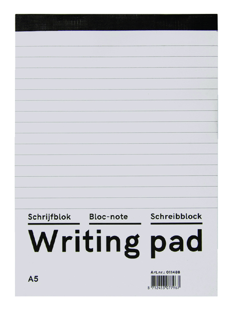 10 Schrijfblok A5 60 gram gelineerd