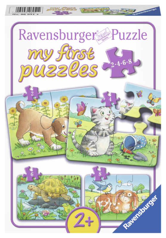 4 puzzels schattige huisdieren 069514