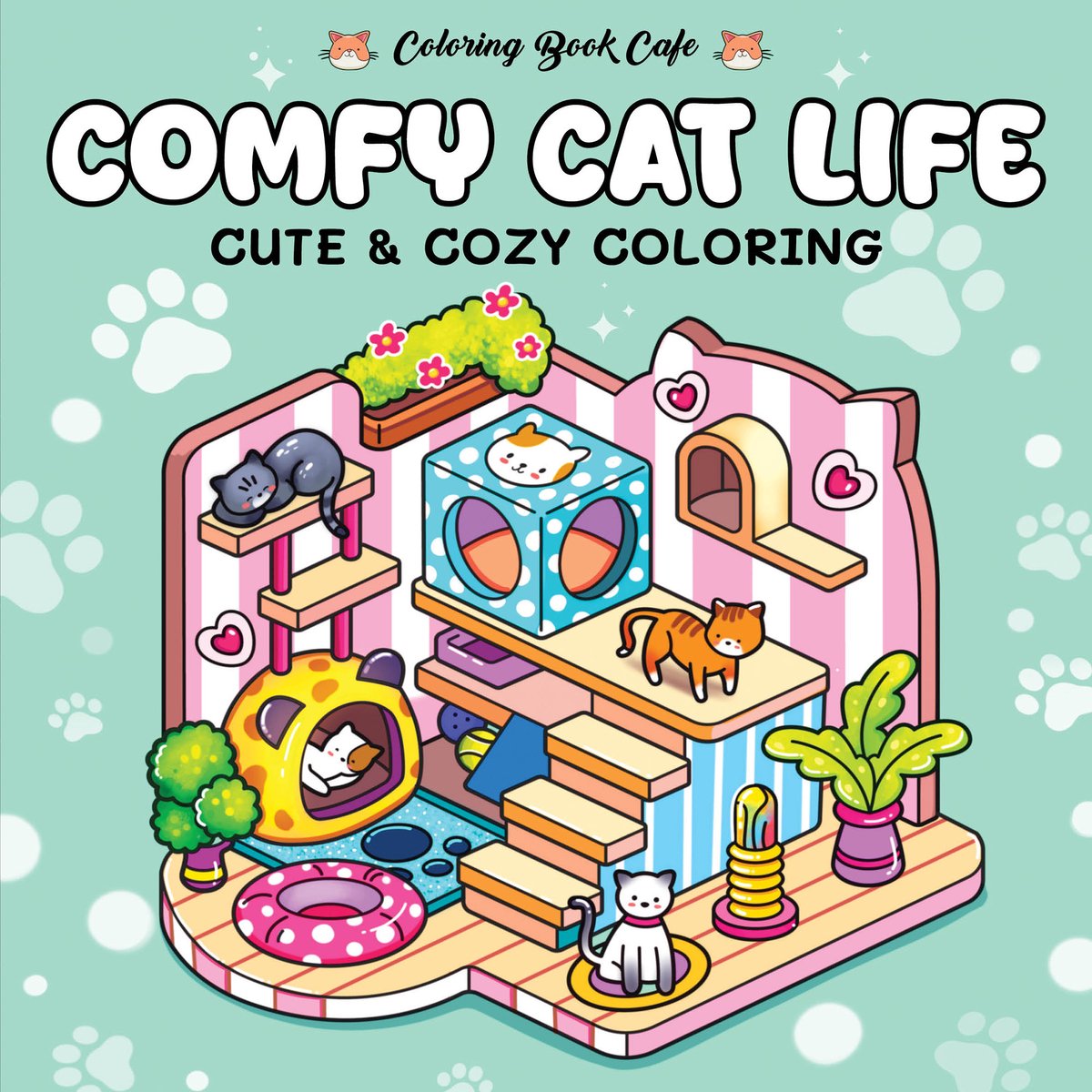 Comfy cat life Cute & Cozy coloring