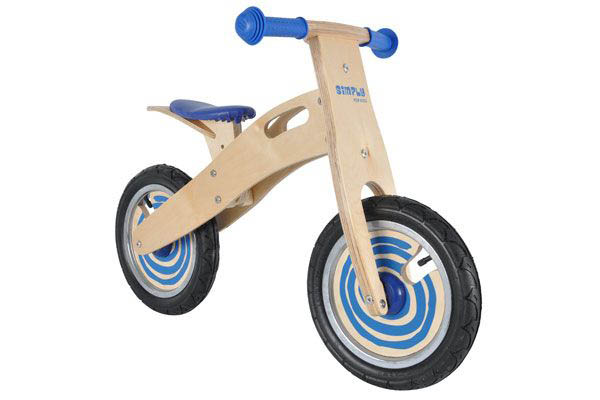 Loopfiets hout blauw 22019