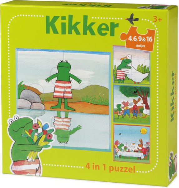 4 in 1 puzzel Kikker