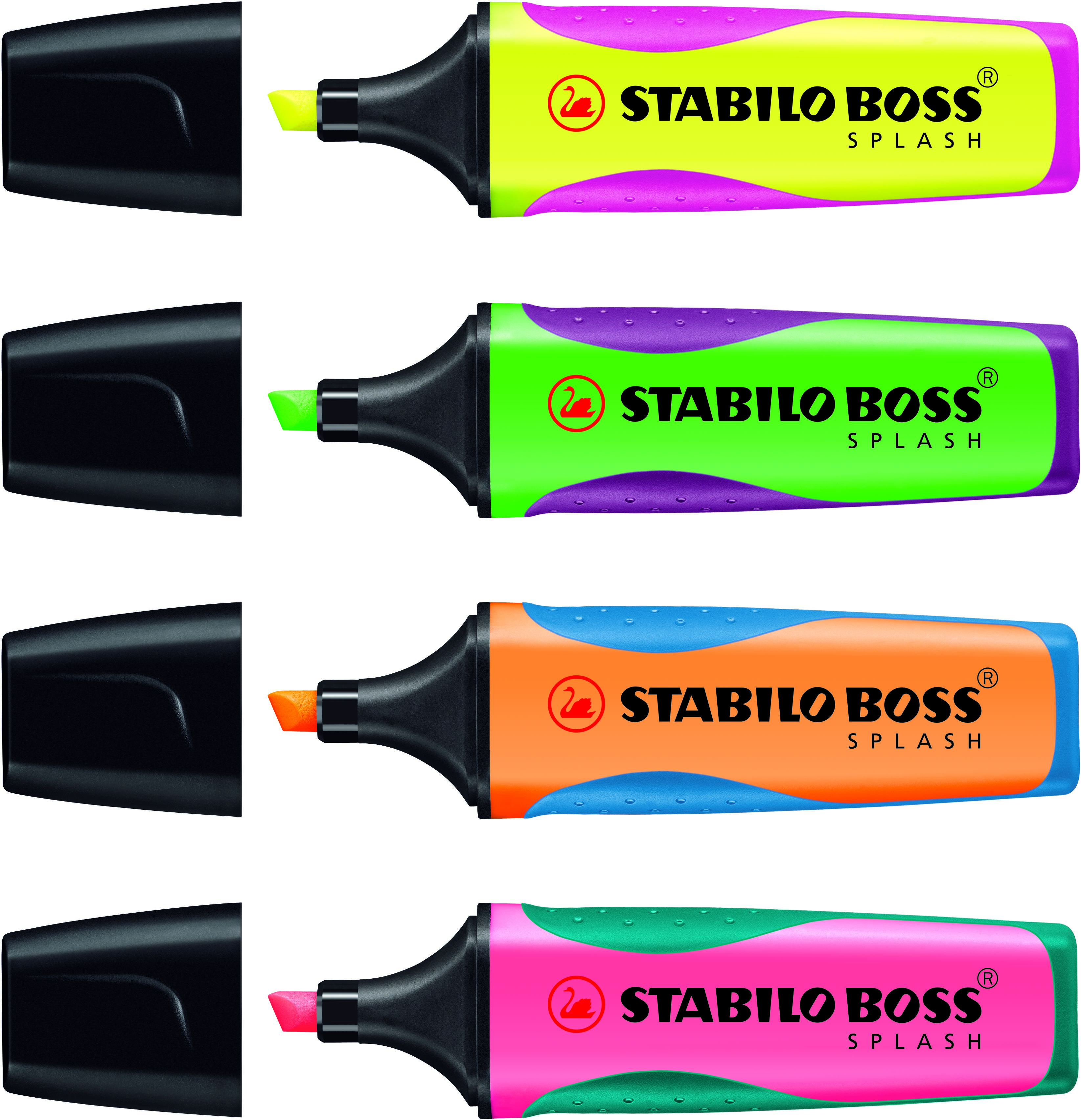 4 Stabilo BOSS splash in etui 75/4