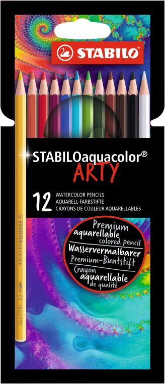 12 Stabilo ARTY aquacolor kleurpotloden