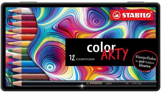 12 Stabilo ARTY color kleurpotloden