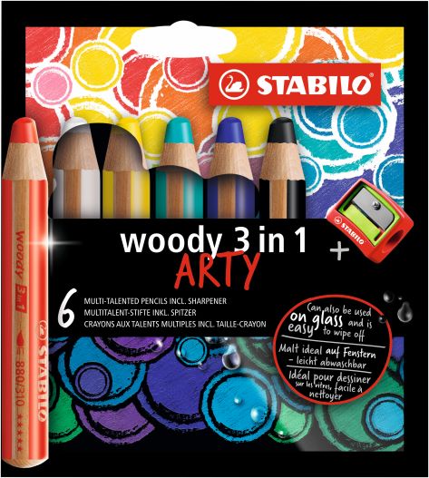 6 Stabilo ARTY woody 8806-1-20