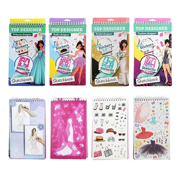 Modeontwerper schetsboek 4 ass. 46101Z