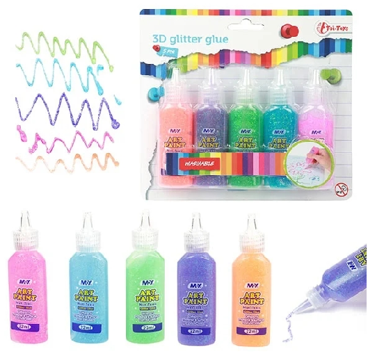 5 glitterlijm op kaart 47285A