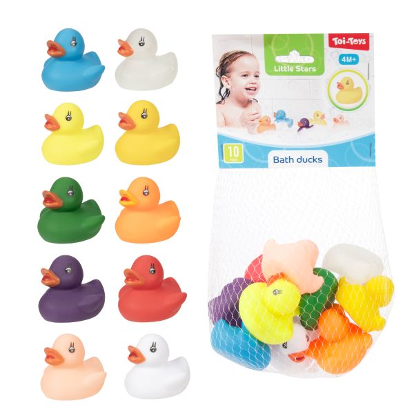 10 baby badeend in net 71529A