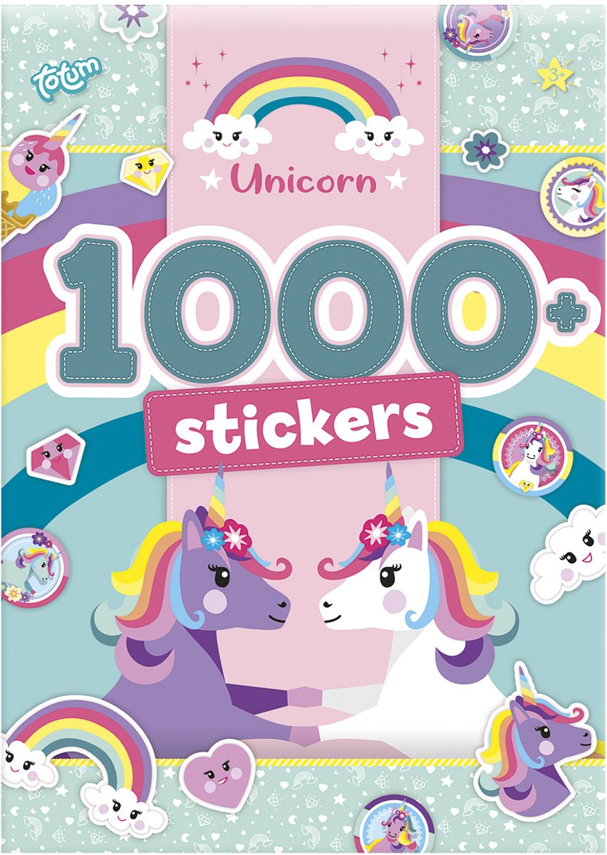1000 Unicorn stickers Totum 072244