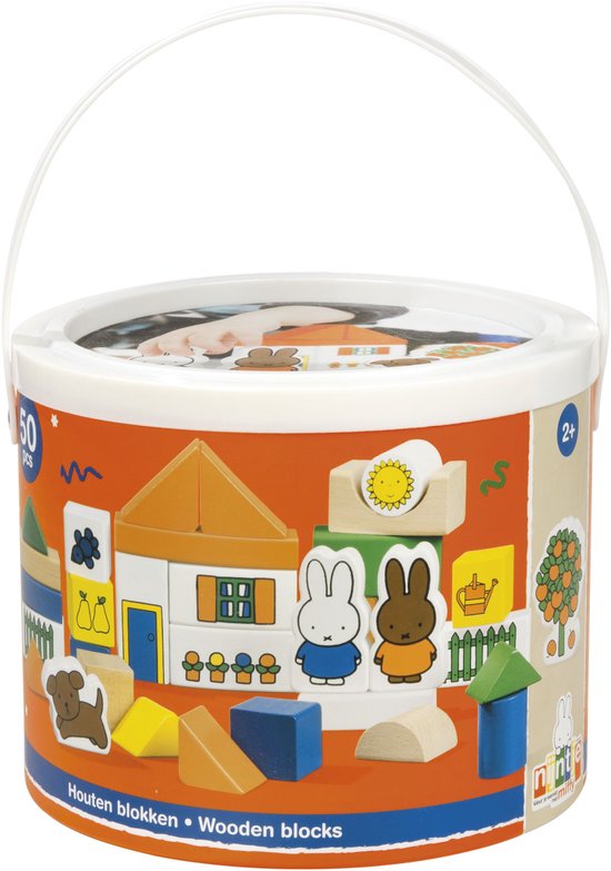 Ton met 50 blokken/figuren Nijntje 17071