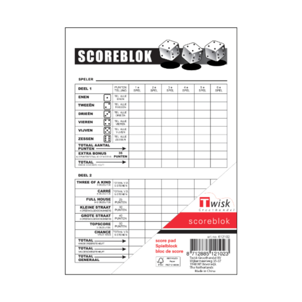 10 Scorebloks 100 vel 612102