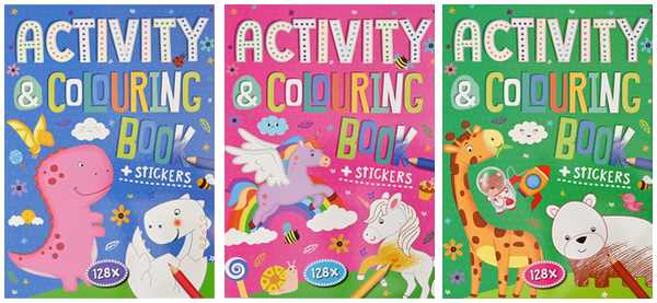 Kleur-en activiteitenboek+stickers B1070