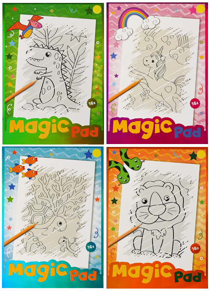 Magisch toverkrasblok  4 ass. FB1070