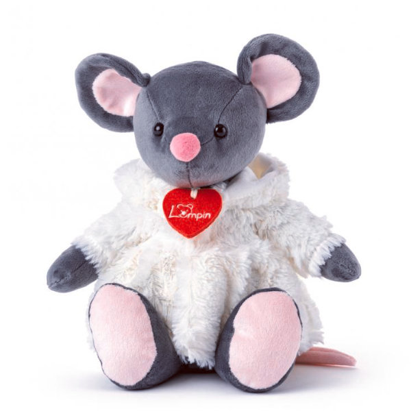 Lumpin muis Azumi grijs+jas 28cm  94151