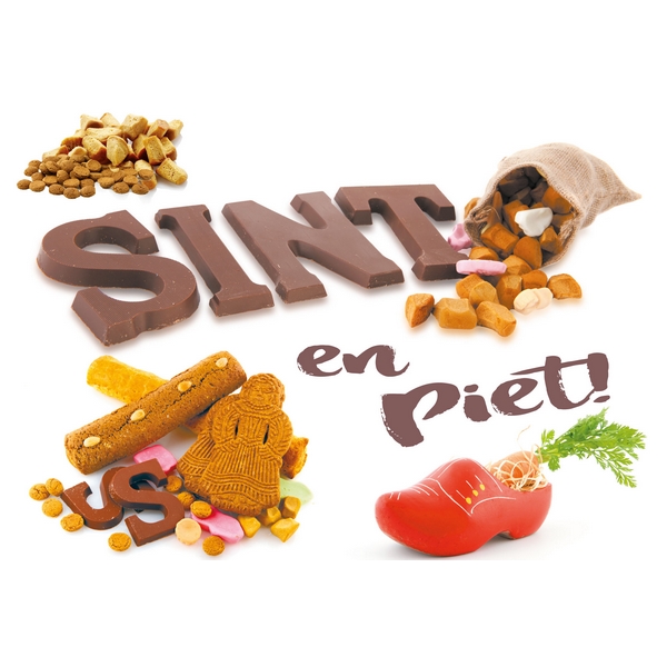 10 sint wenskaart met envelop D4333-124