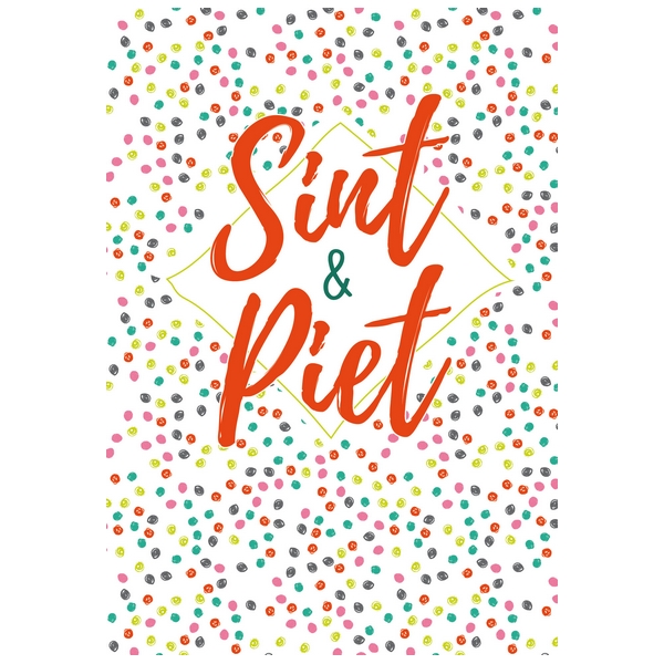 10 sint wenskaart met envelop D4333-123