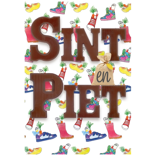 10 sint wenskaart met envelop D4333-122