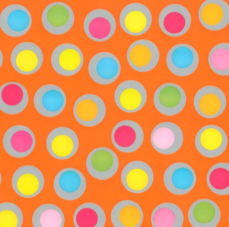 Dessin 402 Oranje met stippen 50cm *200m